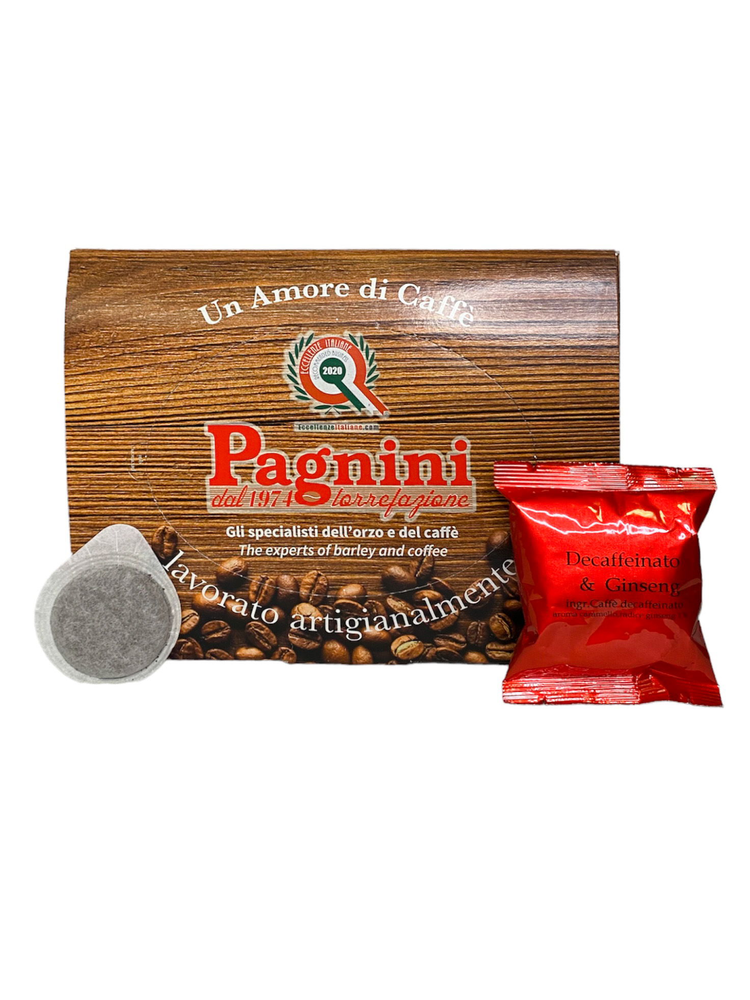CAFFE' in cialda DECAFFEINATO & GINSENG CAFFE' in cialda DECAFFEINATO & GINSENG